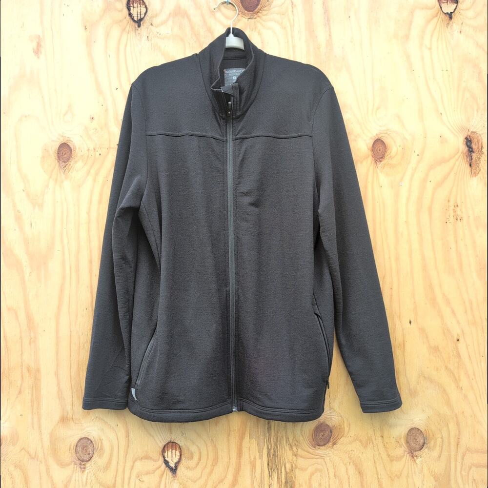 Icebreaker Merino Wool GorpCore Hiking Mid Layer Full Zip Jacket Men's XL